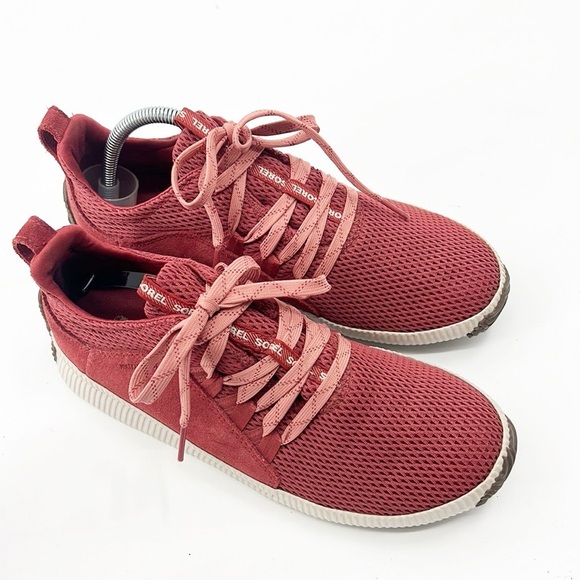 Sorel Out N About Plus Dusty Crimson Lace Up Sneakers Size 9 - Picture 6 of 11